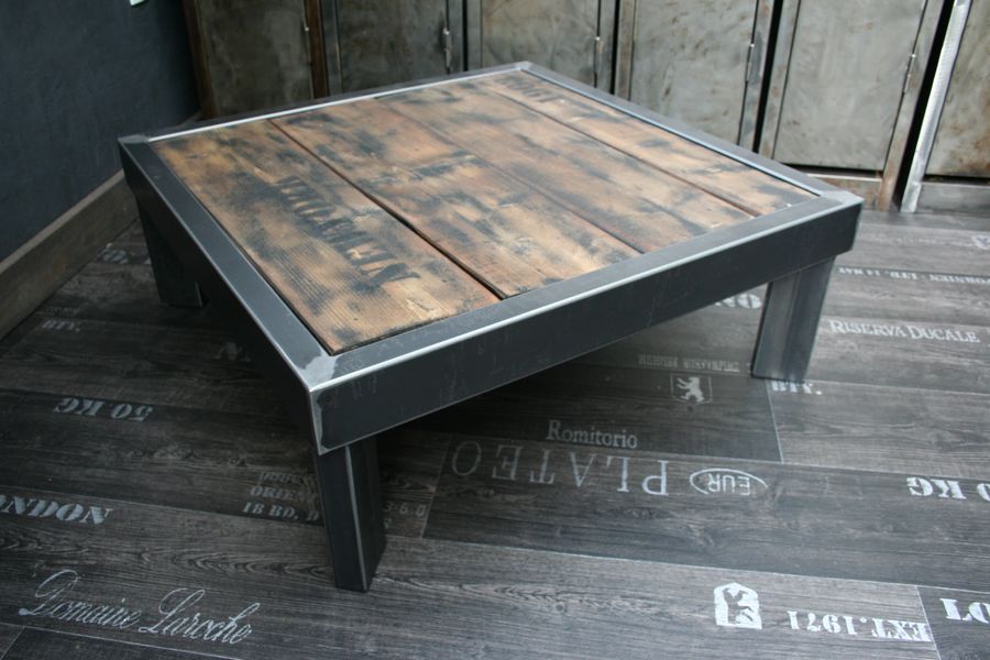 Table basse salon en palette