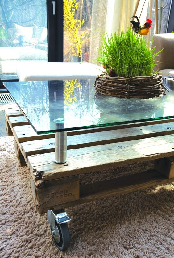 Relooker une palette en table basse
