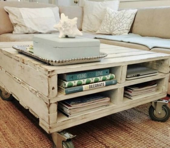 Table basse en palette