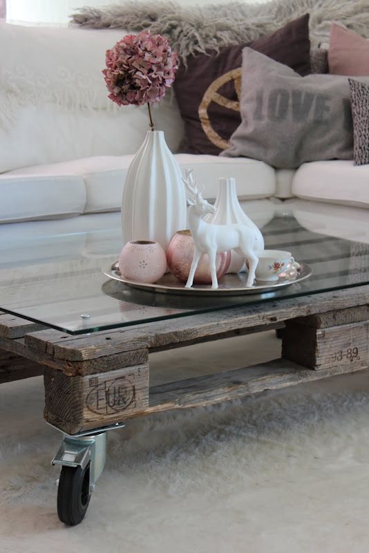 Decoration table basse palette