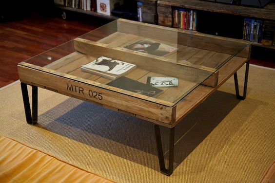 Table basse palette de bois