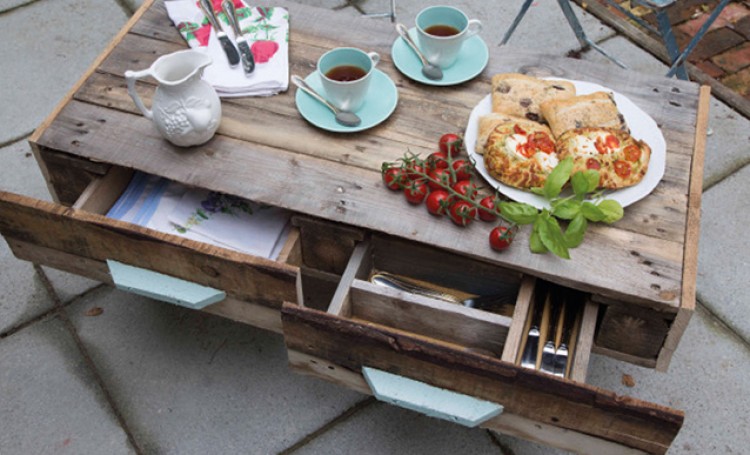 Construction table basse palette