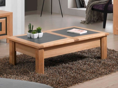 Table basse salon en bois massif