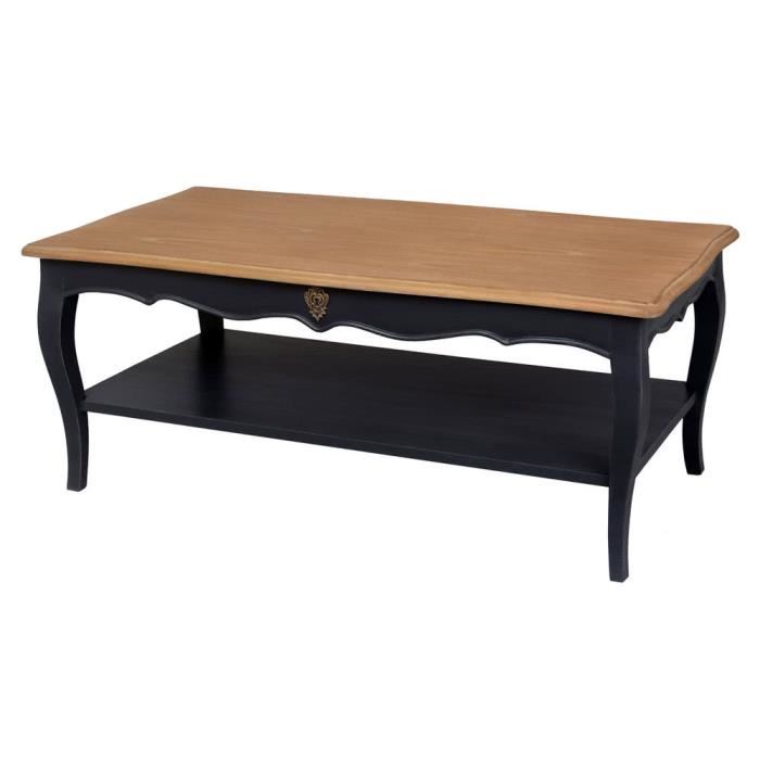Table basse bois anthracite