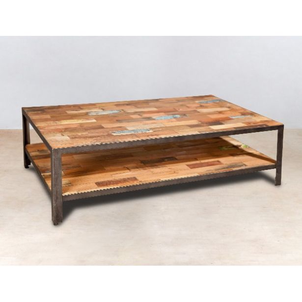 Table basse bois reciclé