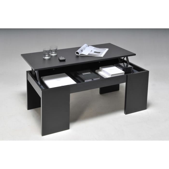 Table basse relevable rectangulaire