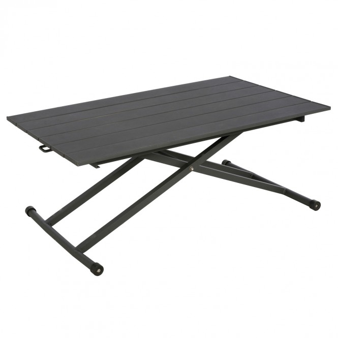 Table basse relevable verre rouge