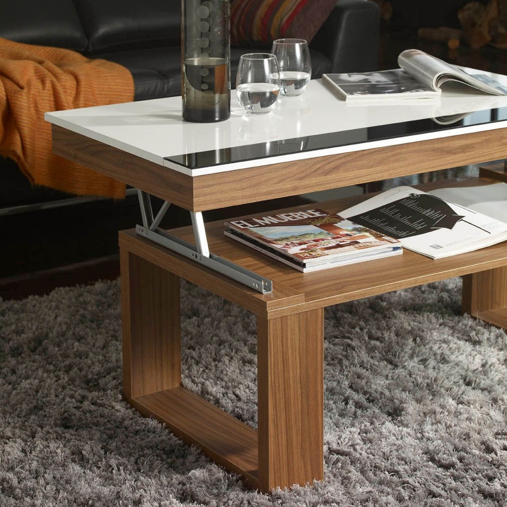 Table basse relevable new viper blanc