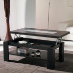 Table basse relevable beige