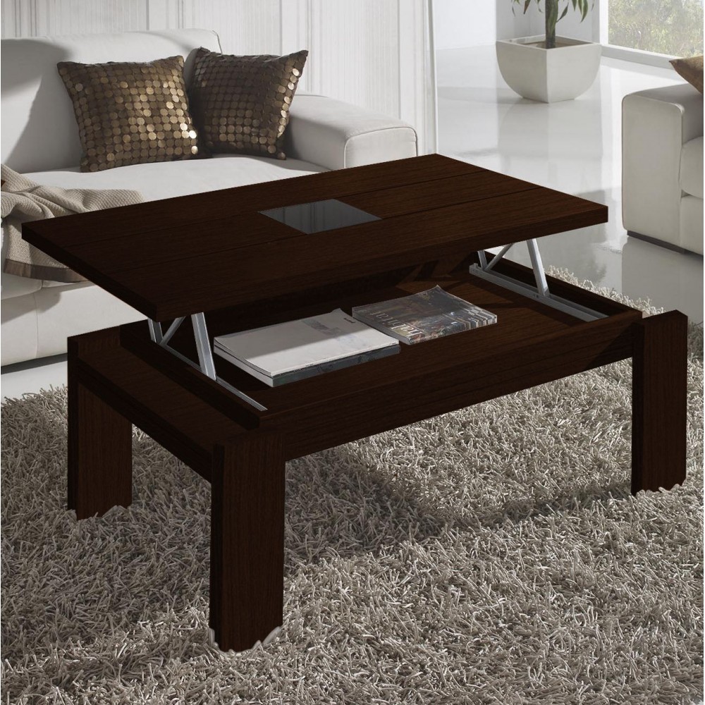 Table basse marron bois