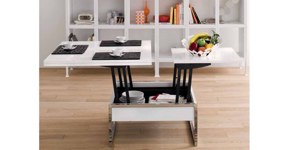 Table basse relevable table à manger