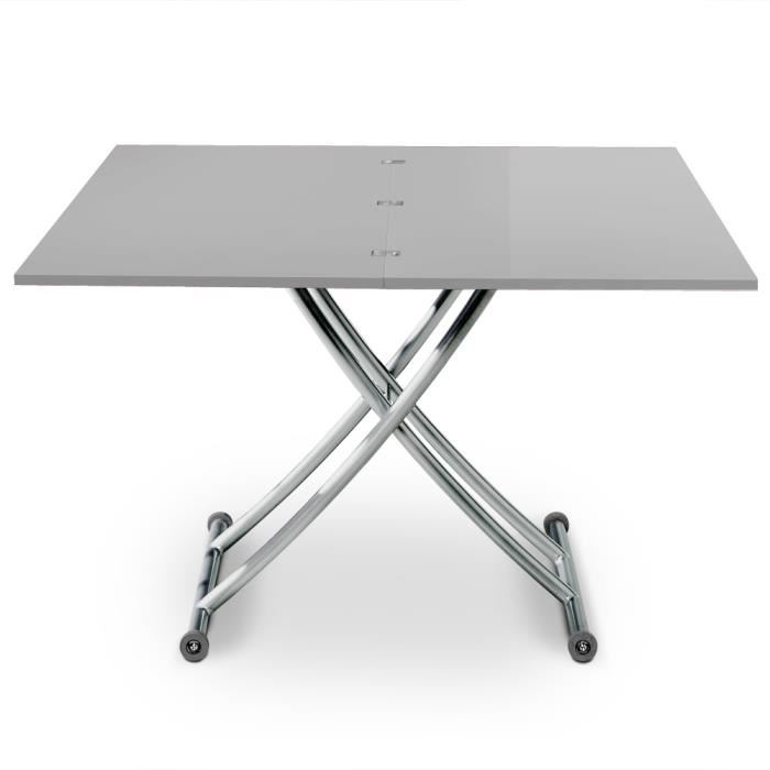 Table basse relevable carree