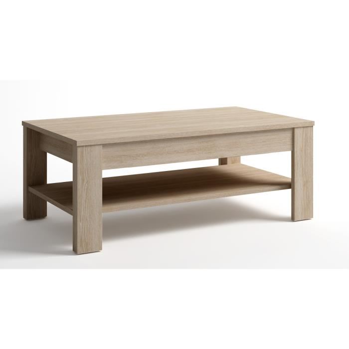 Table basse relevable en chene