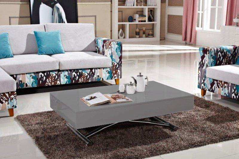 Table basse relevable extensible cube