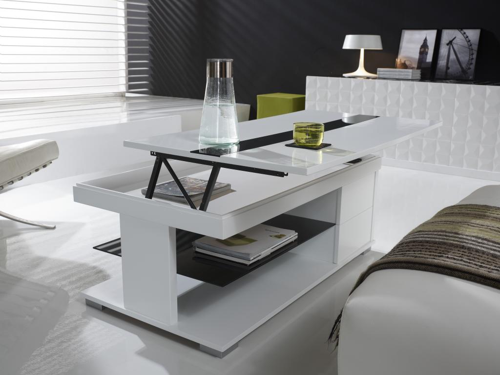 Table basse wenge relevable multifonction woods