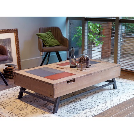 Table basse 2 plateaux relevable