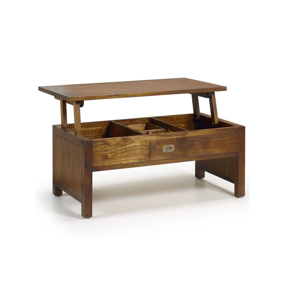 Table basse bois reglable