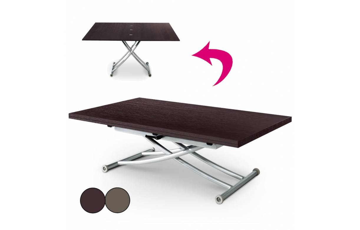 Table basse relevable bois brut