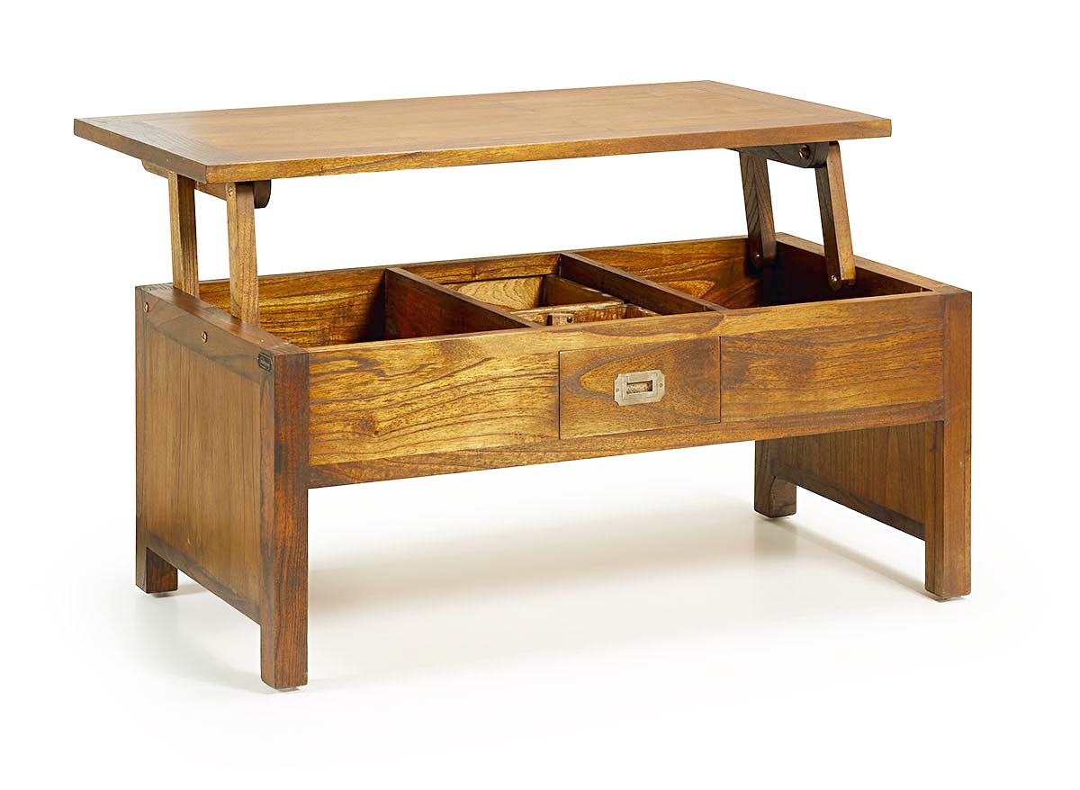 Table basse relevable massif