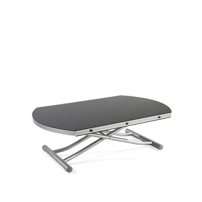Table basse relevable avec rallonge verre