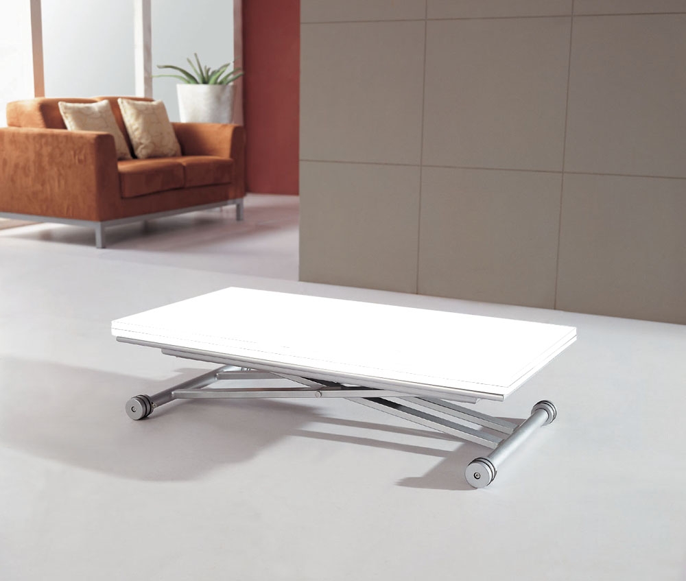 Table basse relevable ilona laquee gris
