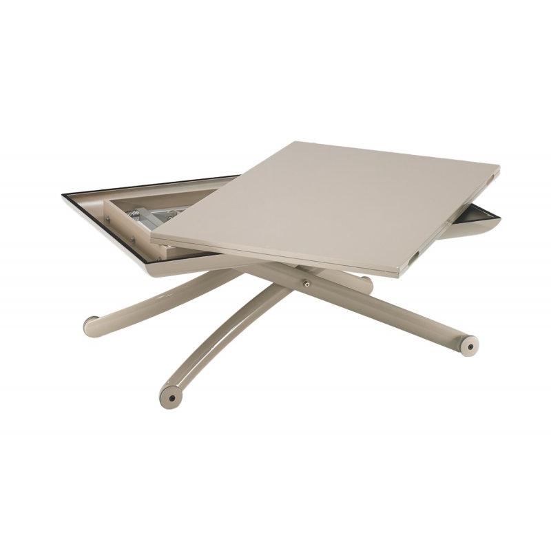Table basse relevable couleur taupe