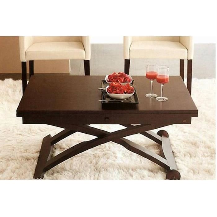 Table basse relevable manger