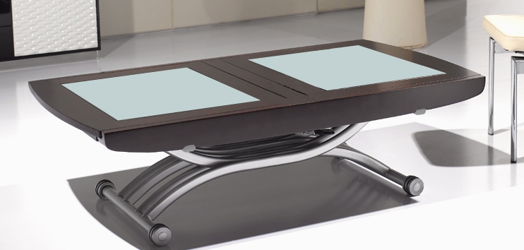 Table basse relevable extensible 8 personnes