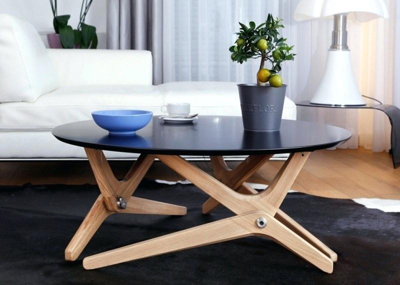 Table basse relevable carrera noir laqué