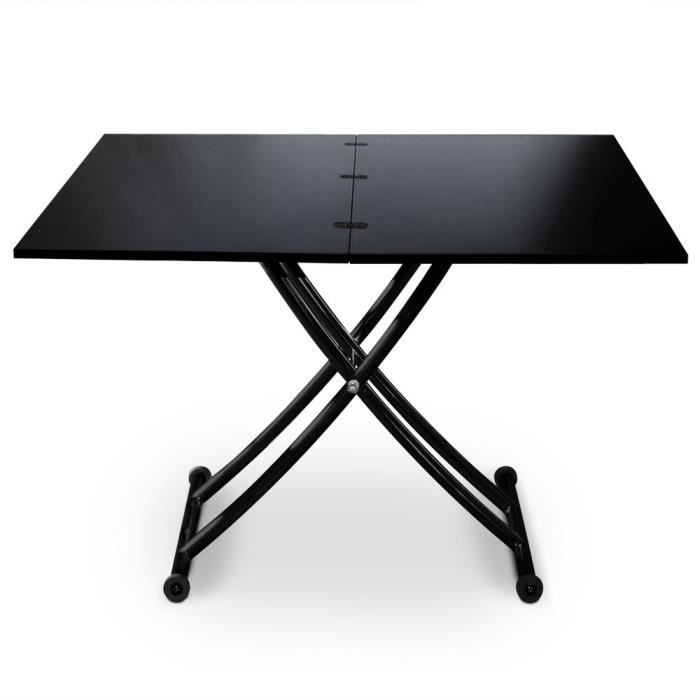 Table basse relevable philadelphia blanc laqué