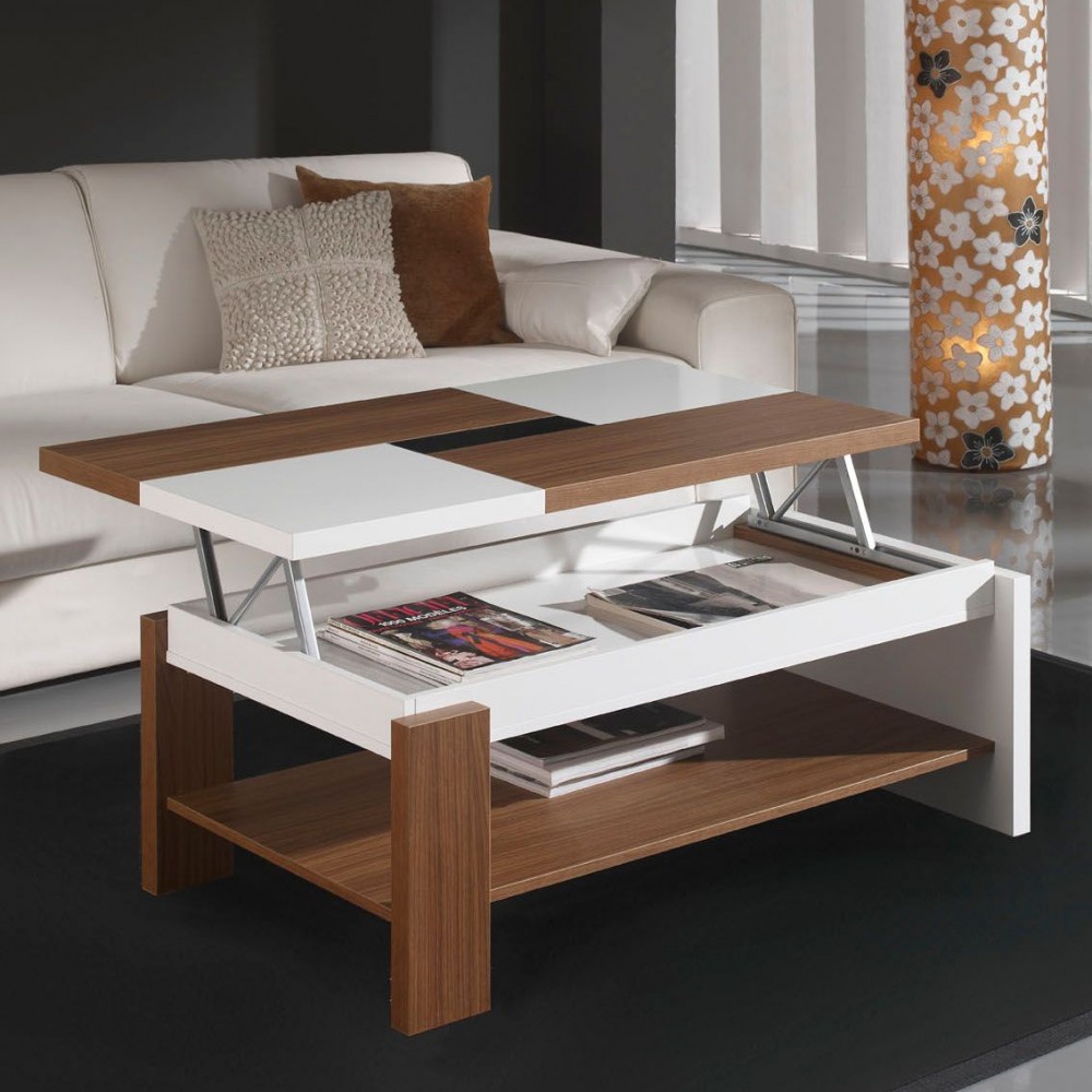 Table basse relevable en table a manger