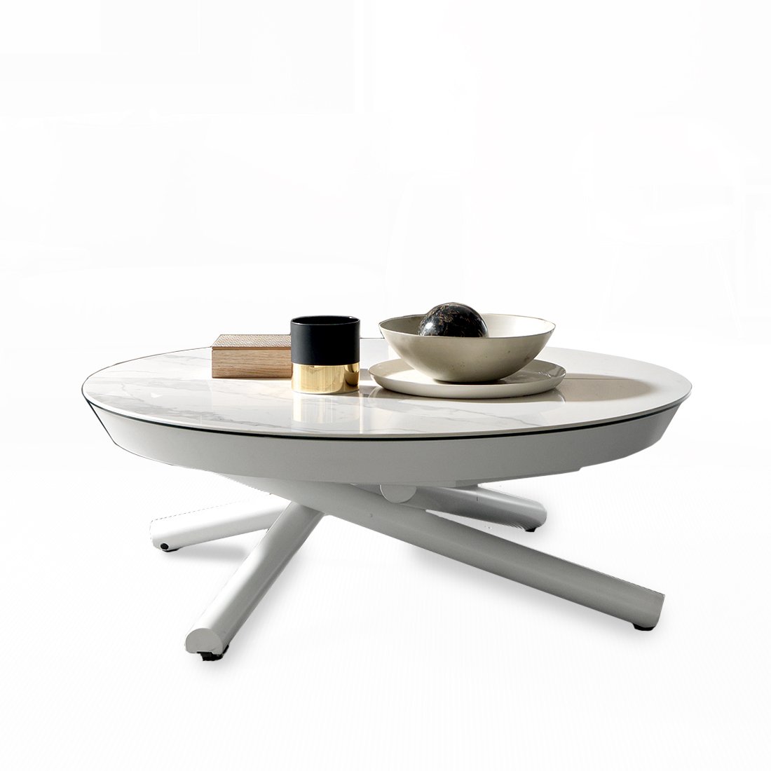 Table basse relevable extensible ronde