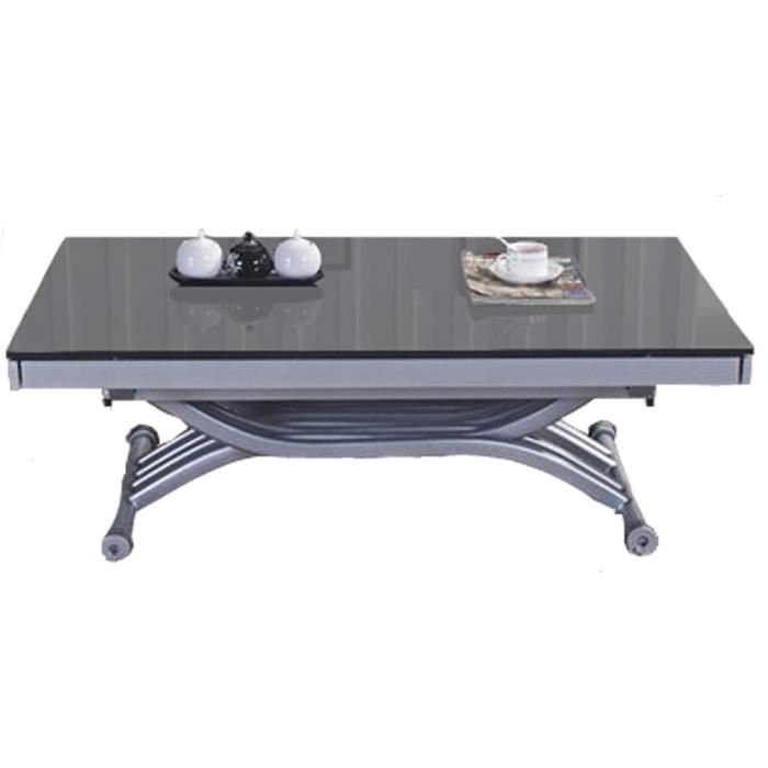 Table basse en bois massif gris