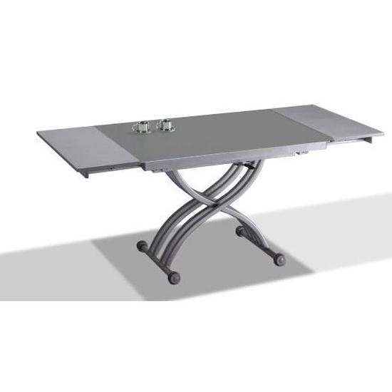 Table basse relevable piston bloqué
