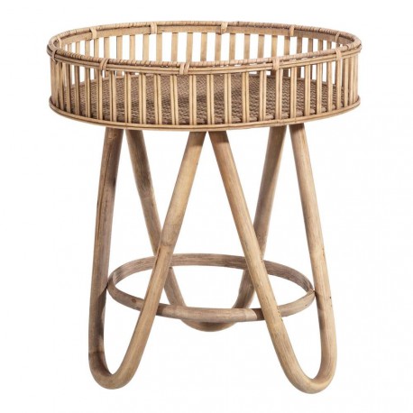 Table basse ronde bambou