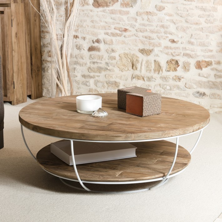 Table basse bois claire