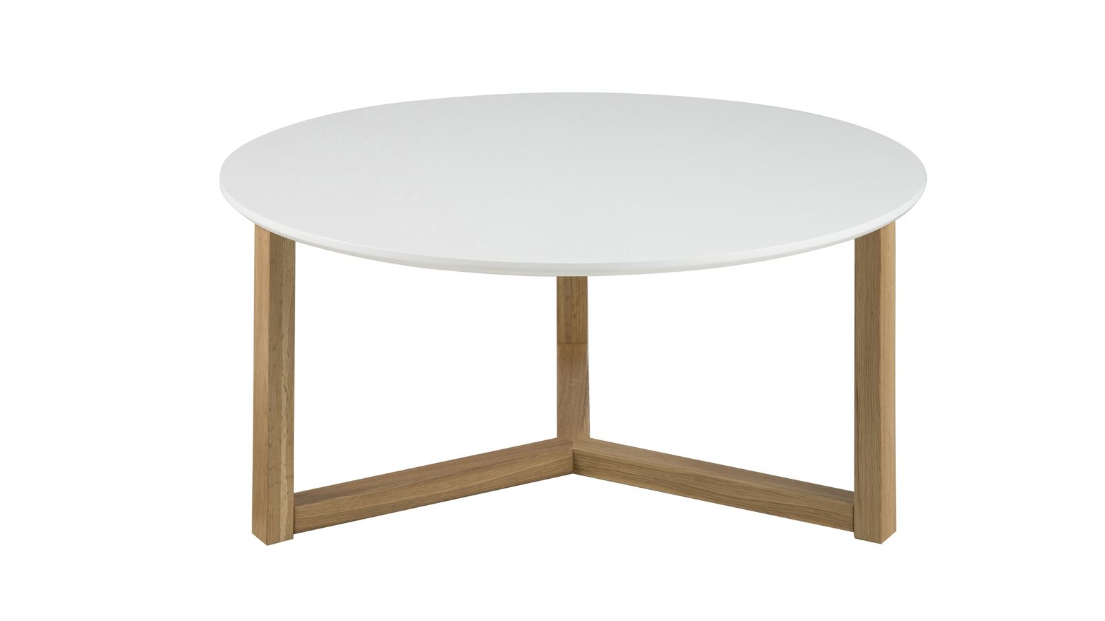 Table basse ronde bois et chrome
