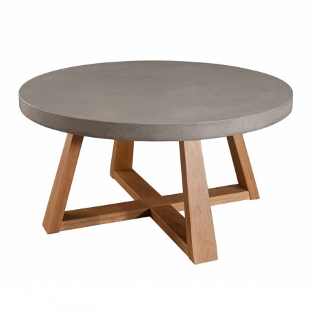 Table ronde basse en bois