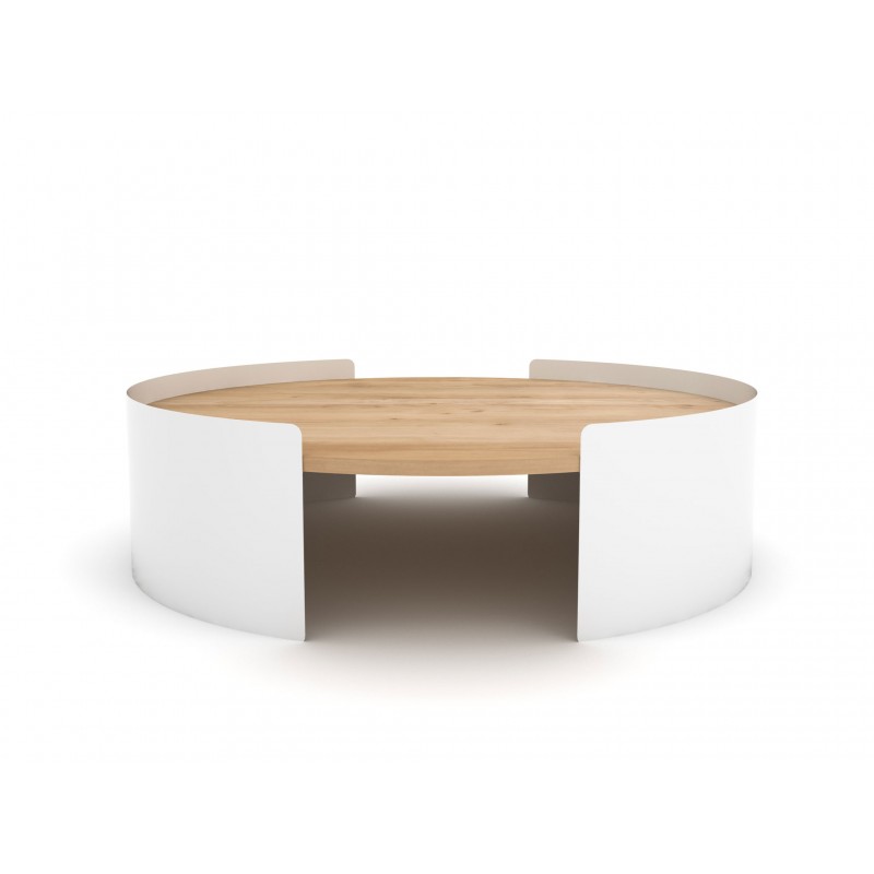 Table basse ronde en bois design