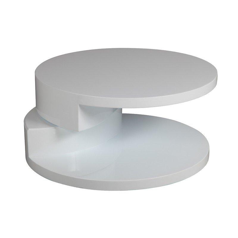 Table basse ronde tournante