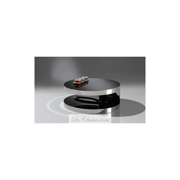 Table basse ronde inox