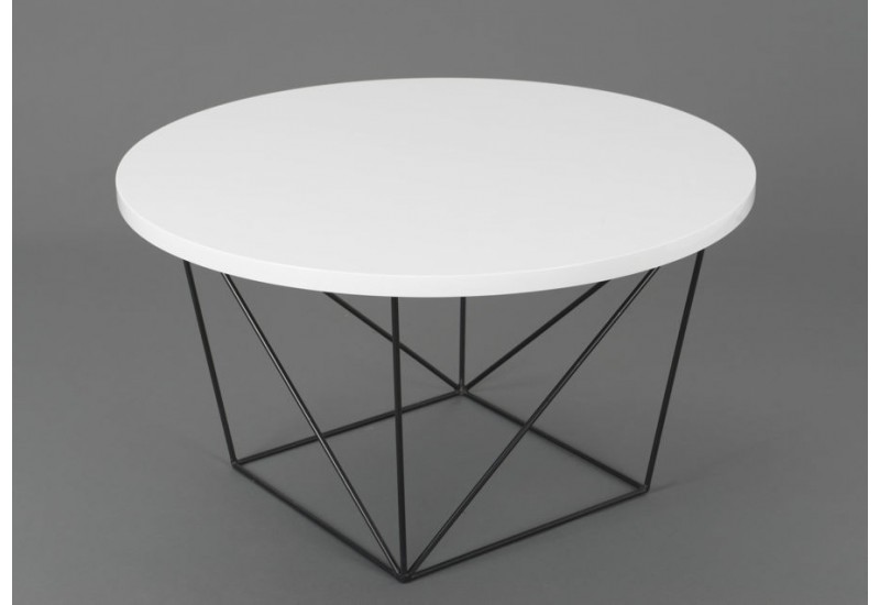 Table basse ronde blanche