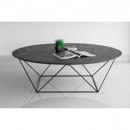 Table basse ovale industrielle