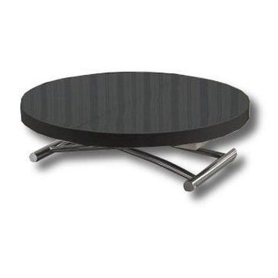 Table basse ronde relevable et extensible saturna blanche