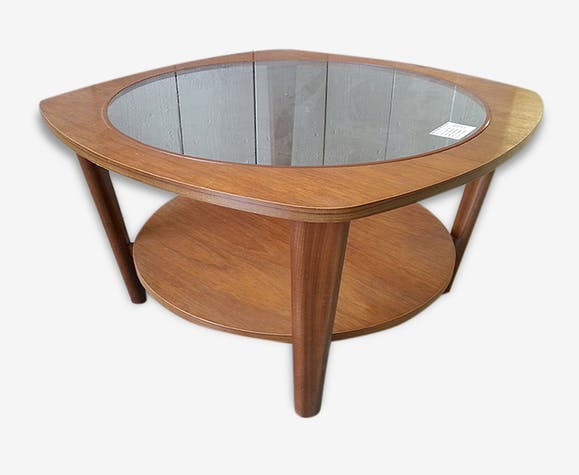 Table basse ronde verre scandinave
