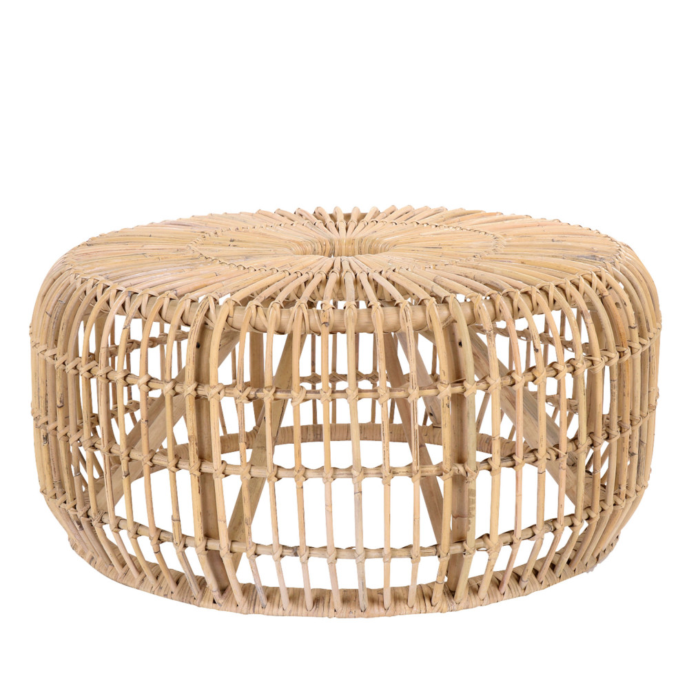 Table basse en rotin