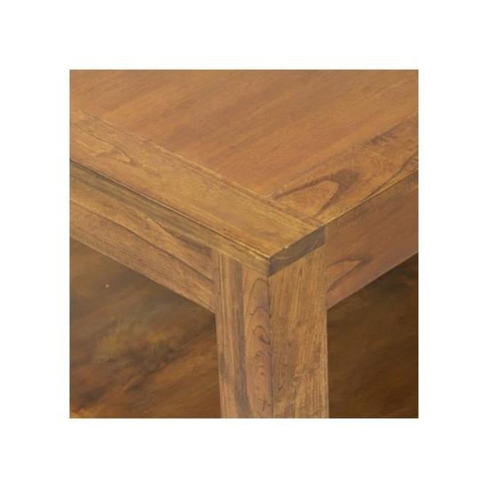 Table basse en bois exotique clair