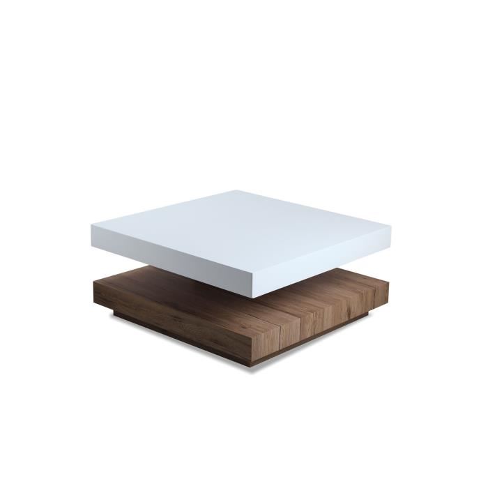 Table basse blanche bois