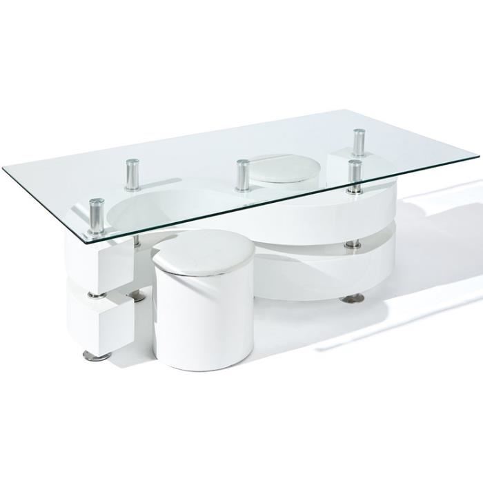 Table basse avec poufs cdiscount