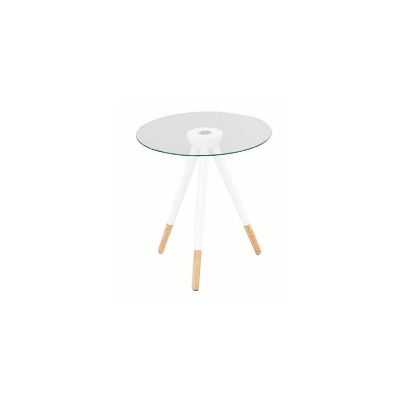 Table basse scandinave plateau en verre